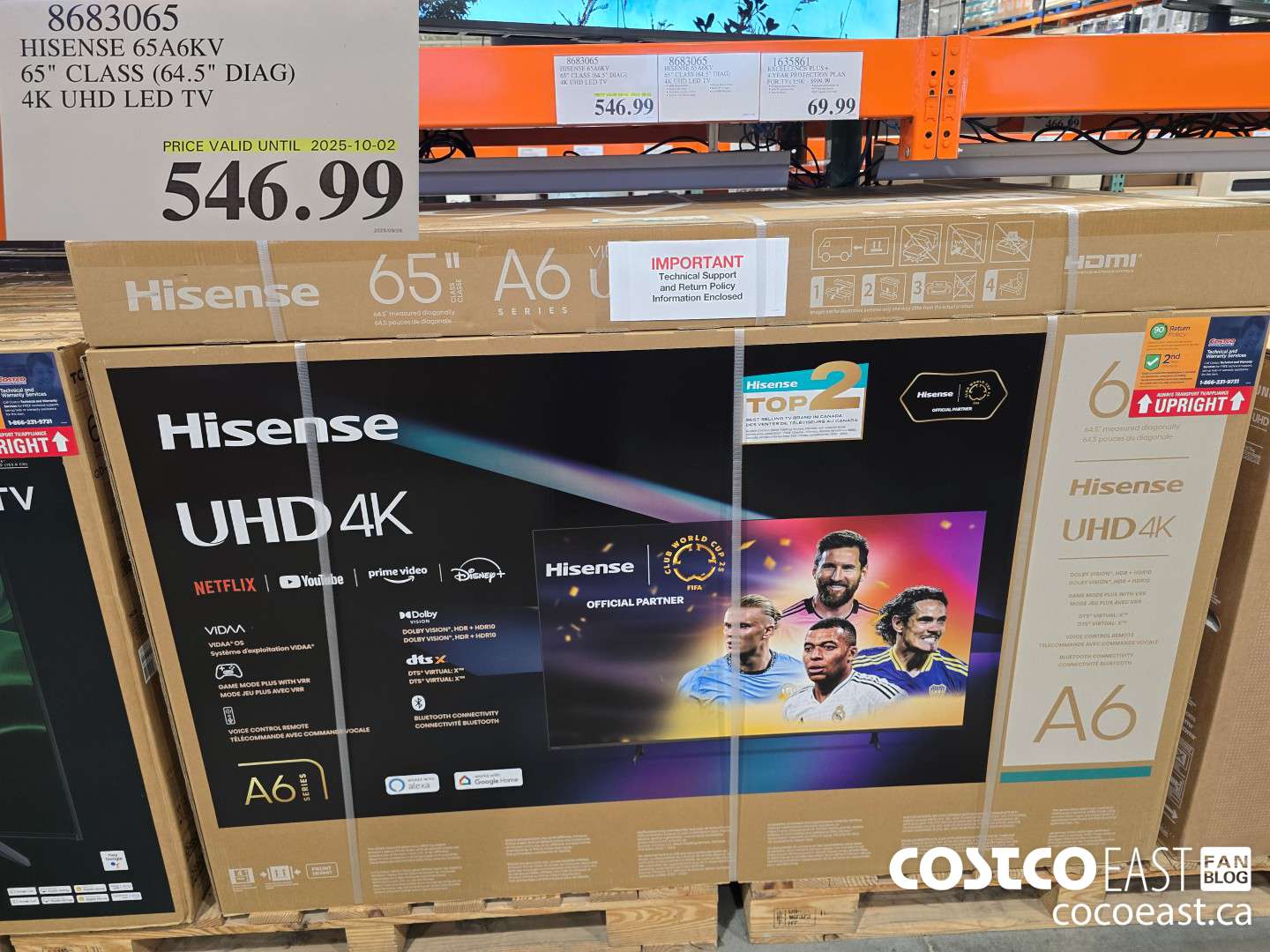 8683065 HISENSE 65A6KV 65