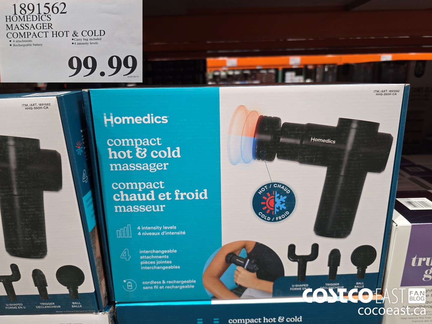 1891562 HOMEDICS MASSAGER COMPACT HOT & COLD $99.99