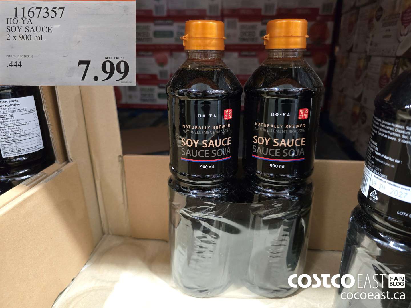 1167357 HO-YA SOY SAUCE 2 X 900 ML $7.99