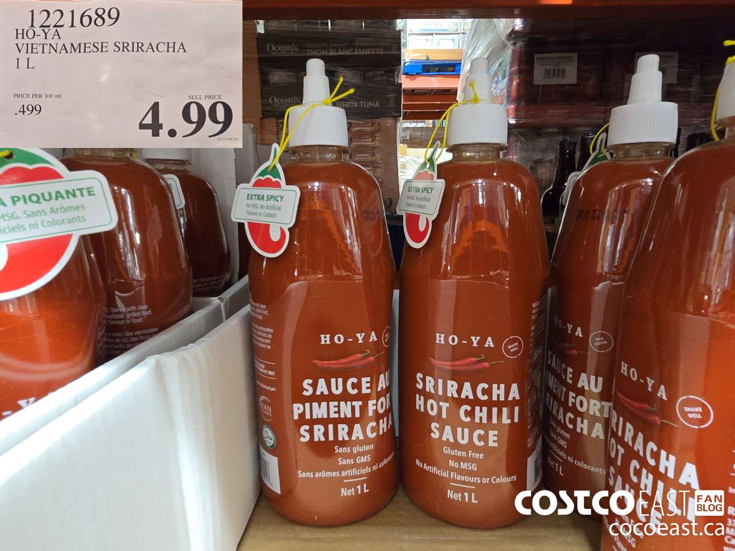 1221689 HO-YA VIETNAMESE SRIRACHA 1L $4.99