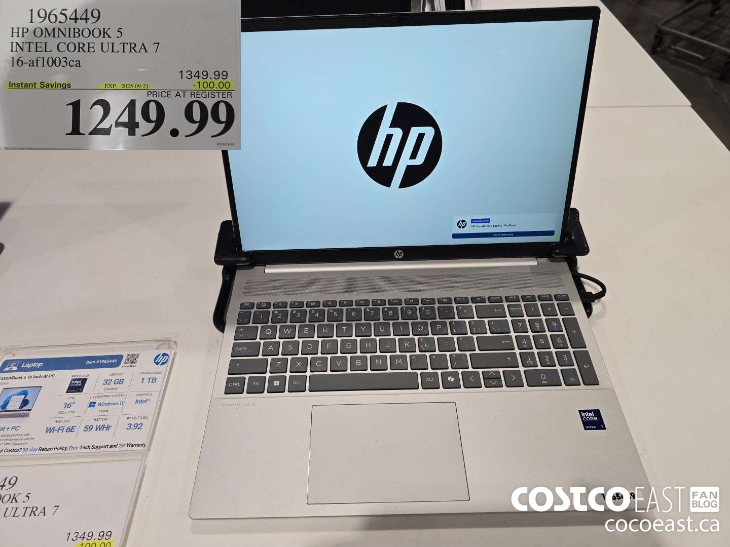 1965449 HP OMNIBOOK 5 INTEL CORE ULTRA 7 16-af1003ca ($100.00 INSTANT SAVINGS EXPIRES ON 2025-09-21) $1249.99