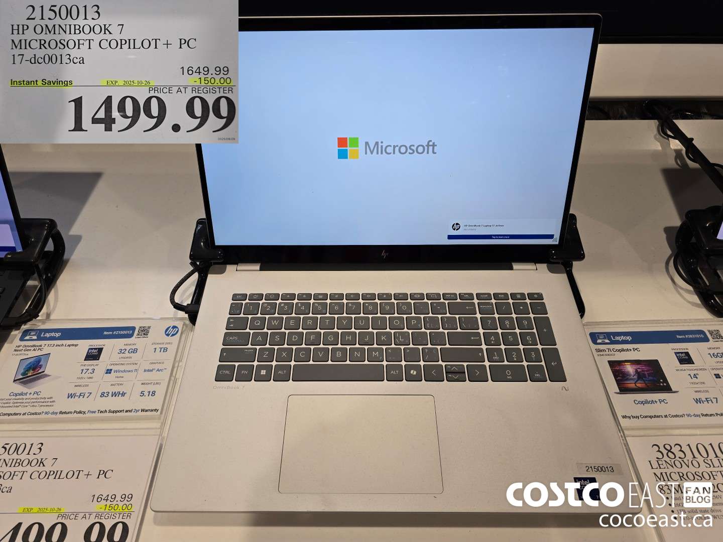 2150013 HP OMNIBOOK 7 MICROSOFT COPILOT 17-dc0013ca ($150.00 INSTANT SAVINGS EXPIRES ON 2025-10-26) $1499.99
