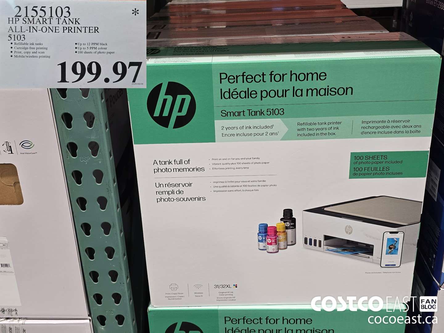 2155103 HP SMART TANK ALL IN ONE PRINTER 5103 $199.97