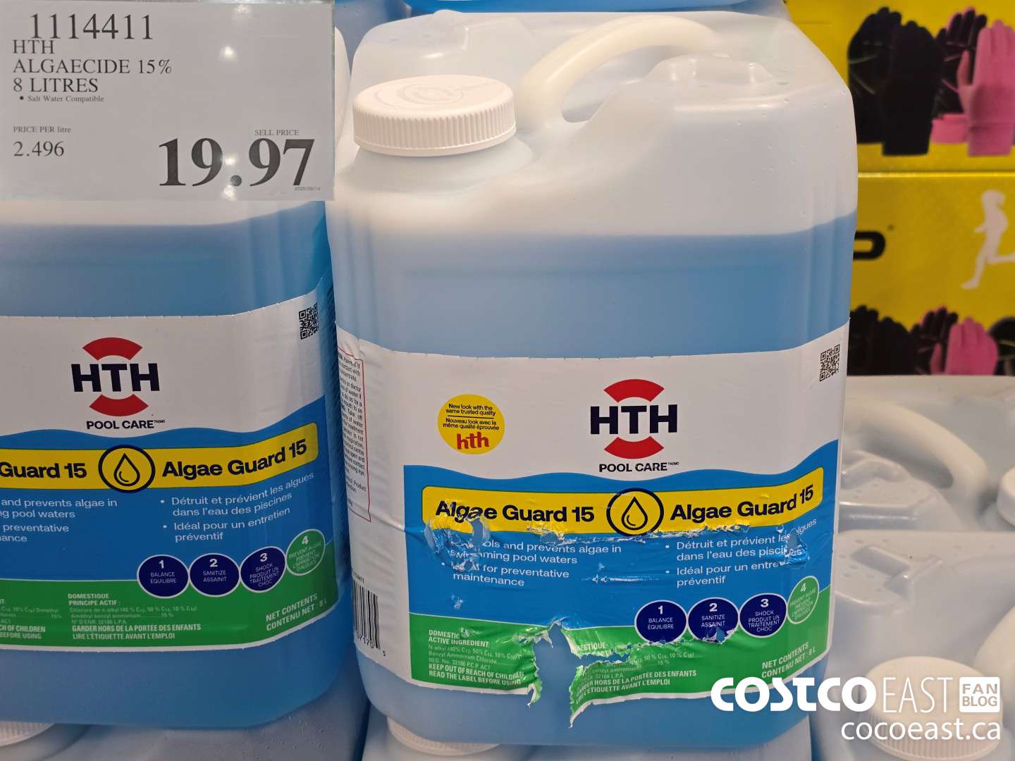 1114411 HTH ALGAECIDE 15% 8 LITRES $19.97