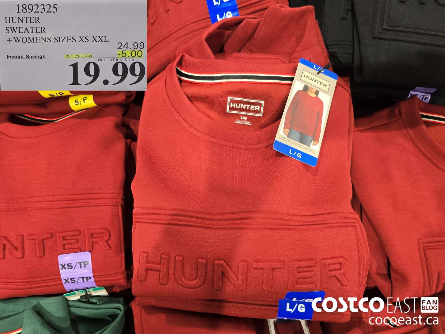 1892325 HUNTER SWEATER +WOMENS SIZES XS-XXL ($5.00 INSTANT SAVINGS EXPIRES ON 2025-09-14) $19.99