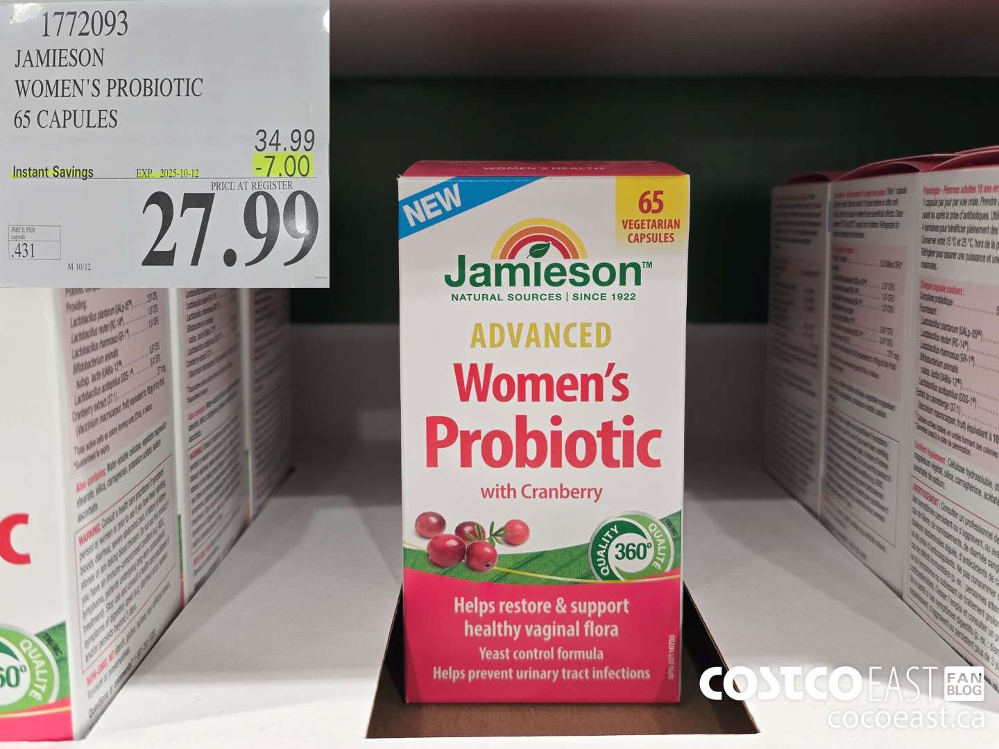 1772093 JAMIESON WOMEN'S PROBIOTIC - 65 CAPULES ($7.00 INSTANT SAVINGS EXPIRES ON 2025-10-12) $27.99