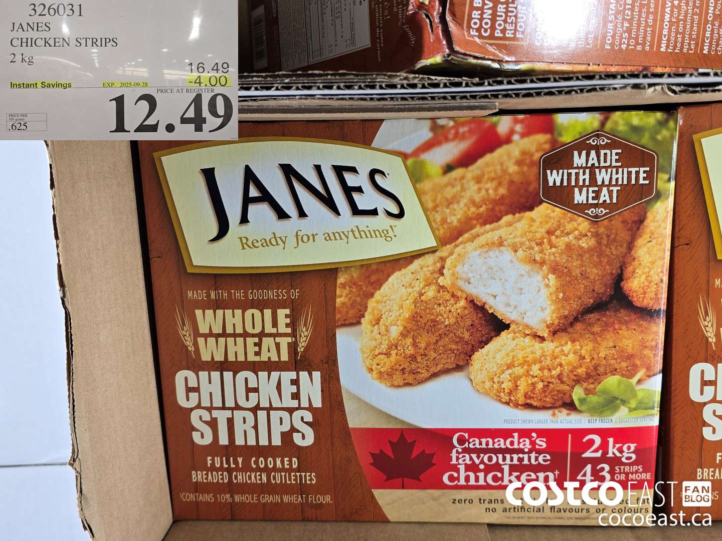 326031 JANES CHICKEN STRIPS 2 kg ($4.00 INSTANT SAVINGS EXPIRES ON 2025-09-28) $12.49