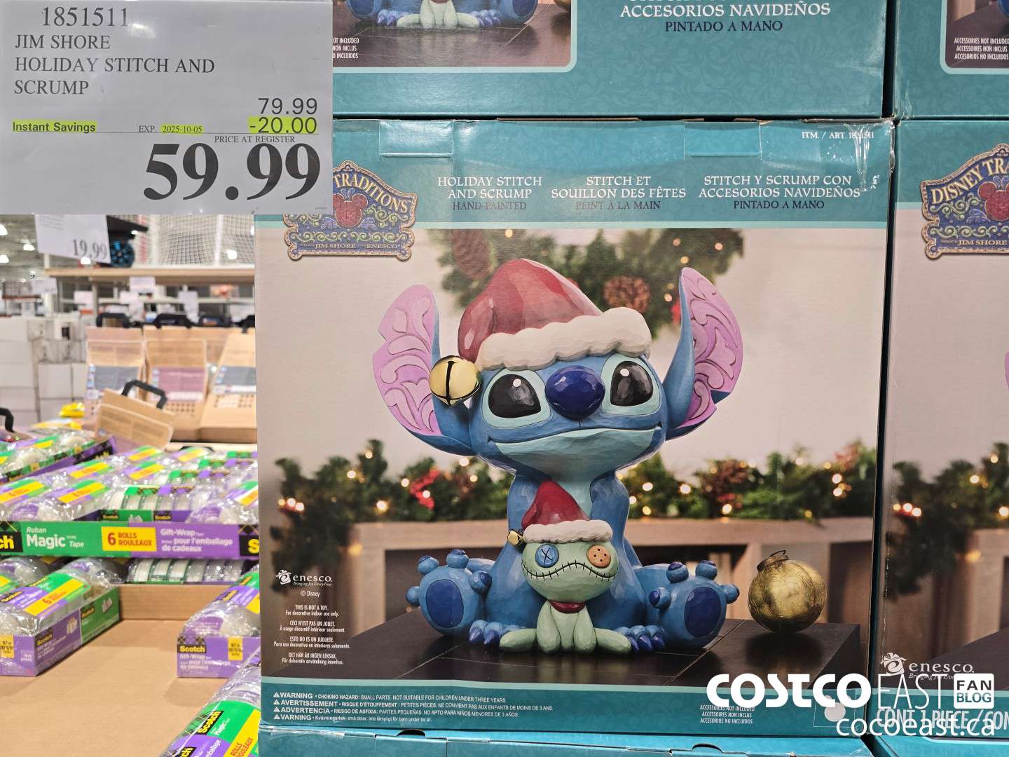 1851511 JIM SHORE HOLIDAY STITCH AND SCRUMP ($20.00 INSTANT SAVINGS EXPIRES ON 2025-10-05) $59.99