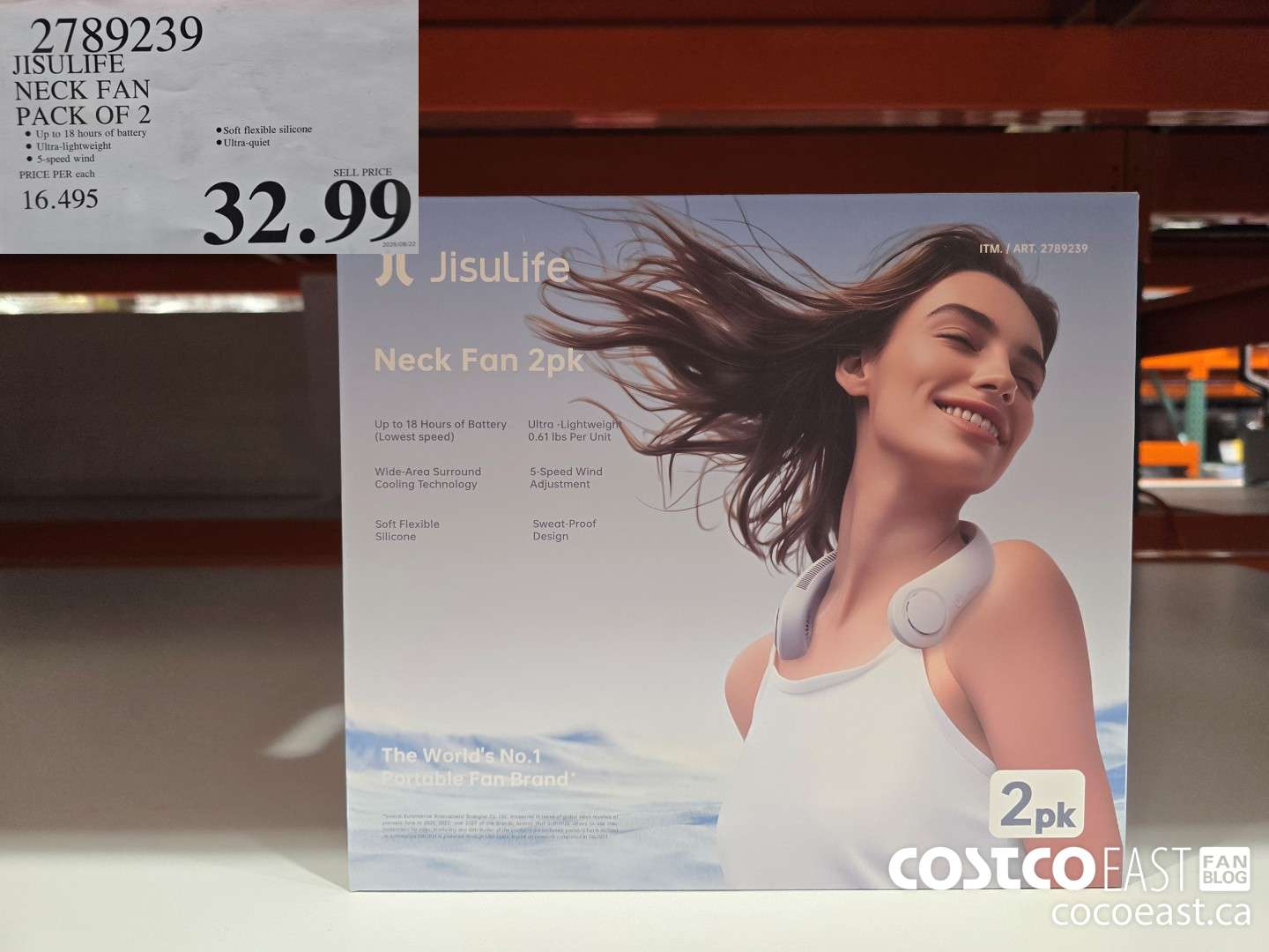 2789239 JISULIFE NECK FAN 2 PACK $32.99