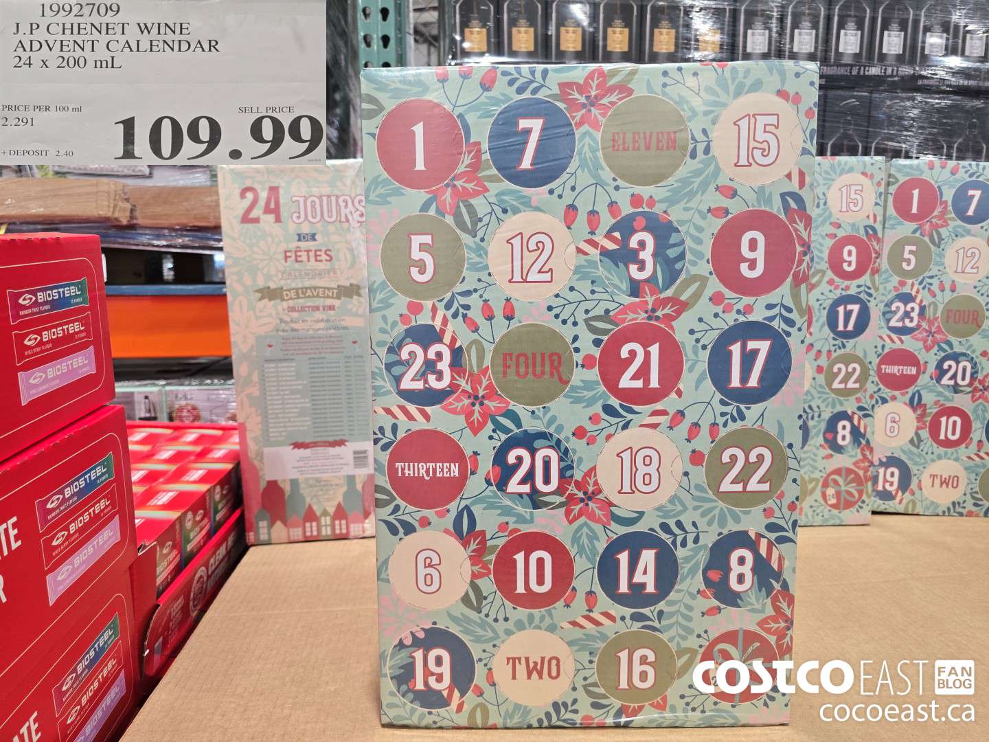 1992709 J.P CHENET WINE ADVENT CALENDAR 24 x 200 mL $109.99