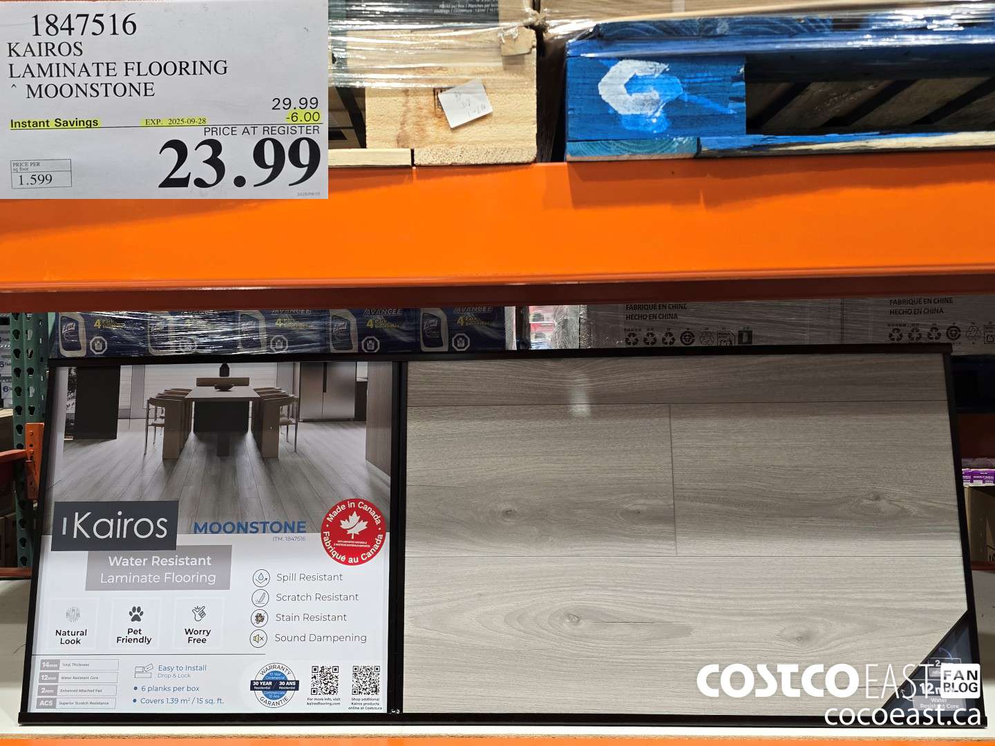 1847516 KAIROS LAMINATE FLOORING MOONSTONE ($6.00 INSTANT SAVINGS EXPIRES ON 2025-09-28) $23.99