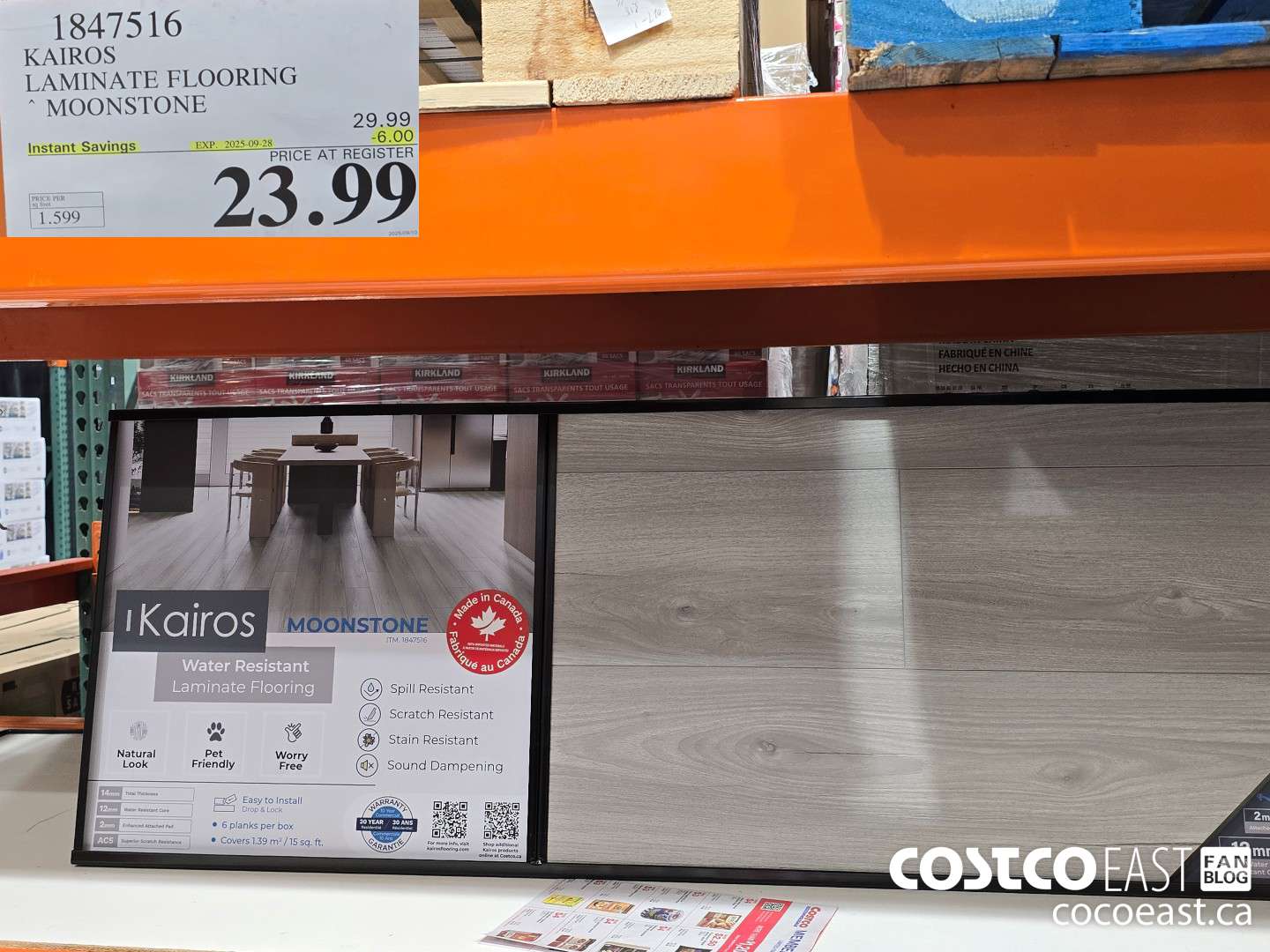 1847516 KAIROS LAMINATE FLOORING MOONSTONE ($6.00 INSTANT SAVINGS EXPIRES ON 2025-09-28) $23.99