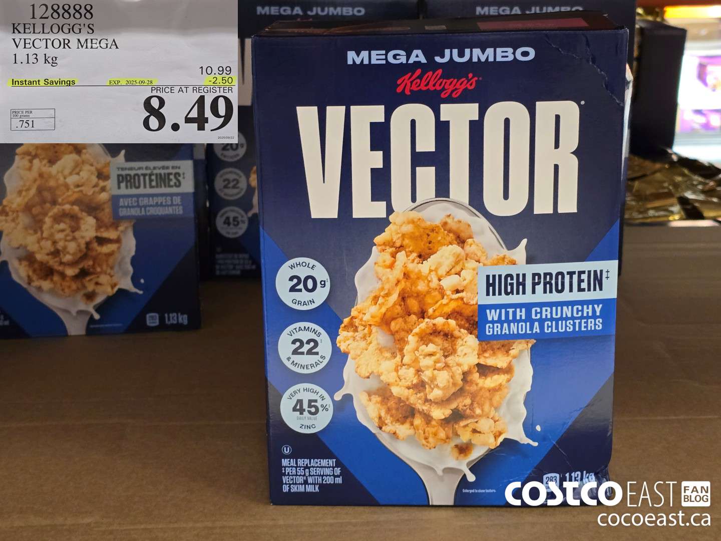 128888 KELLOGG'S VECTOR 1.13 KG ($2.50 INSTANT SAVINGS EXPIRES ON 2025-09-28) $8.49