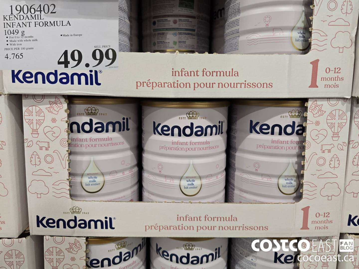 1906402 KENDAMIL INFANT FORMULA 1049 G $49.99