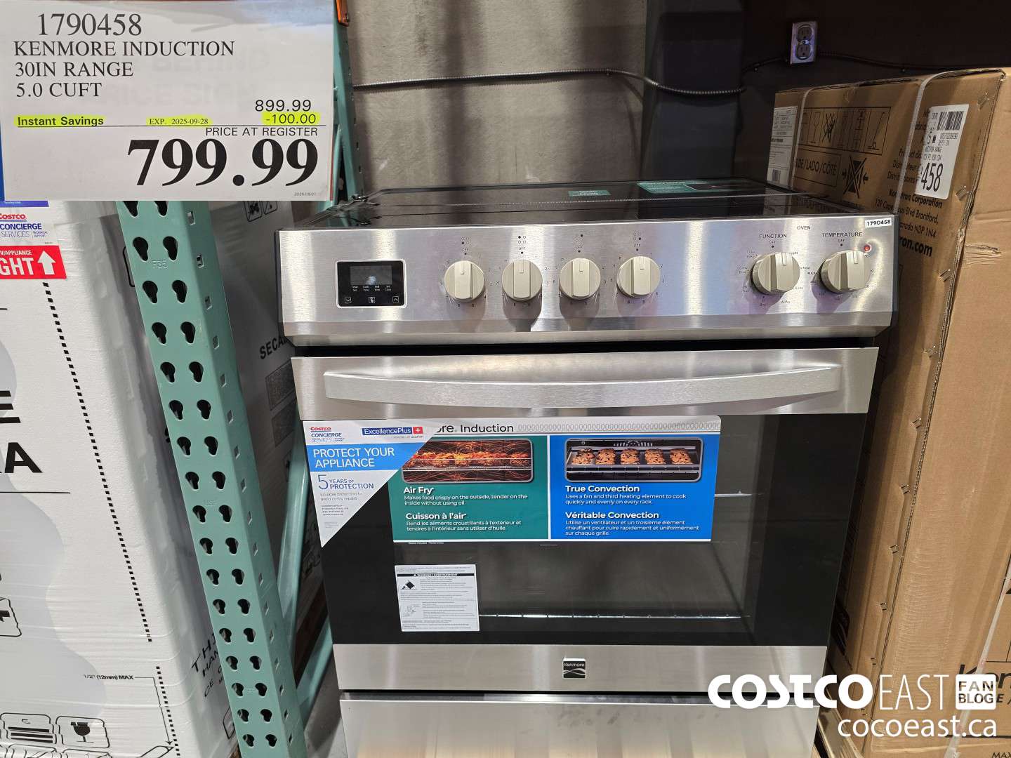 1790458 KENMORE INDUCTION 30IN RANGE 5.0 CUFT ($100.00 INSTANT SAVINGS EXPIRES ON 2025-09-29) $799.99