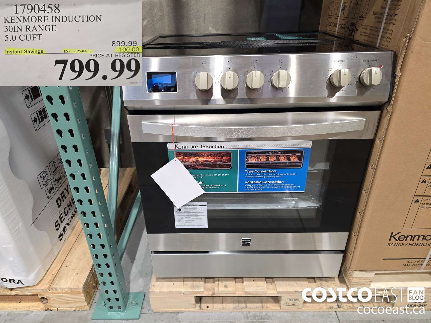 1790458 KENMORE INDUCTION 30IN RANGE 5.0 CUFT ($100.00 INSTANT SAVINGS EXPIRES ON 2025-09-28) $799.99