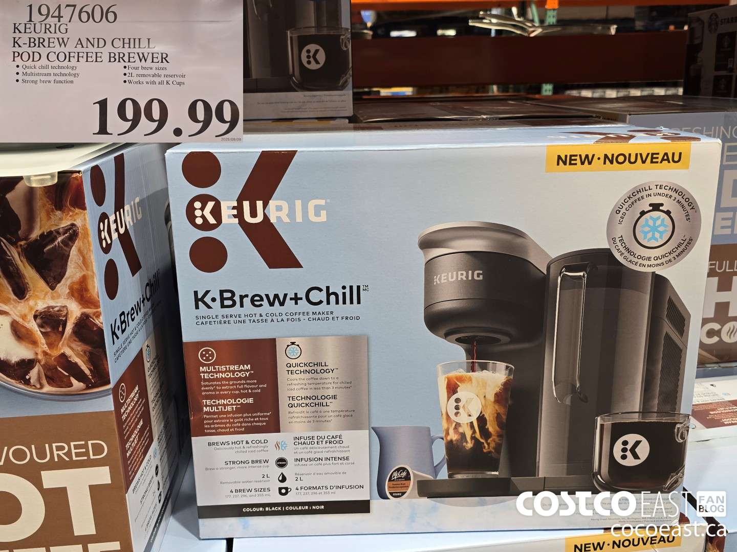 1947606 KEURIG K-BREW AND CHILL POD COFFEE BREWER $199.99