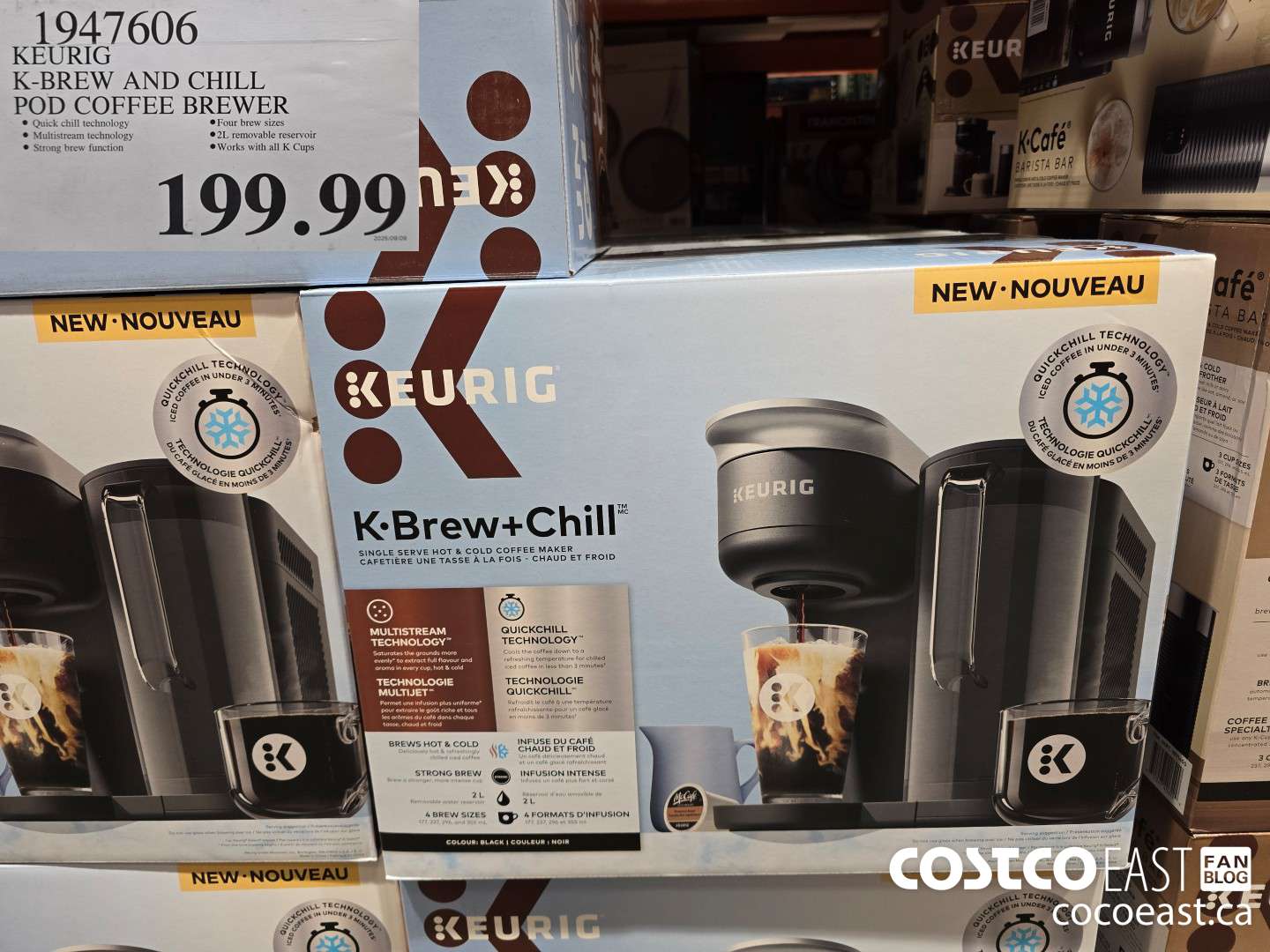 1947606 KEURIG K-BREW AND CHILL POD COFFEE BREWER $199.99