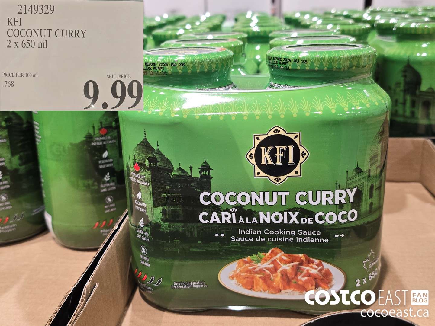 2149329 KFI COCONUT CURRY 2 x 650 ml $9.99