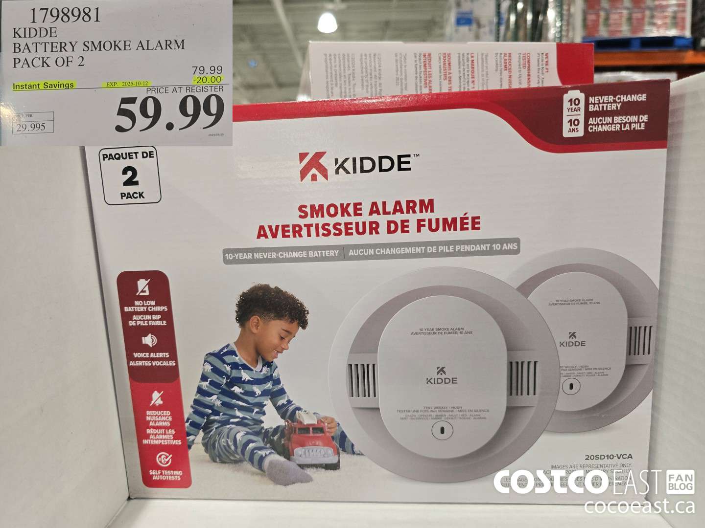 1798981 KIDDE BATTERY SMOKE ALARM PACK OF 2 ($20.00 INSTANT SAVINGS EXPIRES ON 2025-10-12) $59.99
