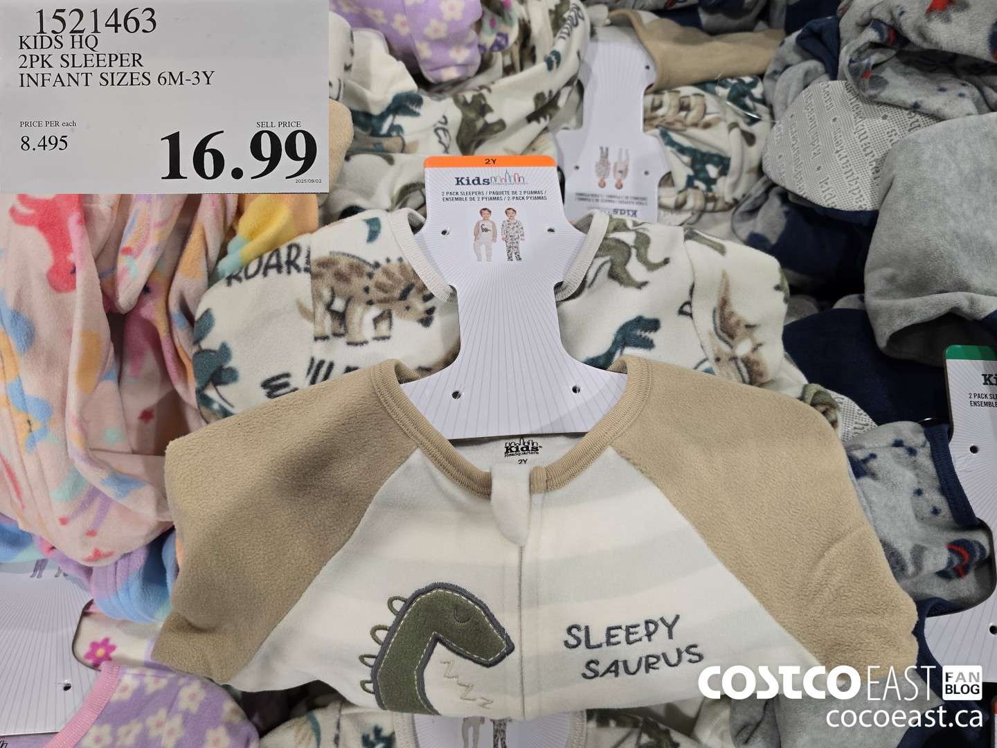 1521463 KIDS HQ 2PK SLEEPER INFANT SIZES 6M-3Y $16.99