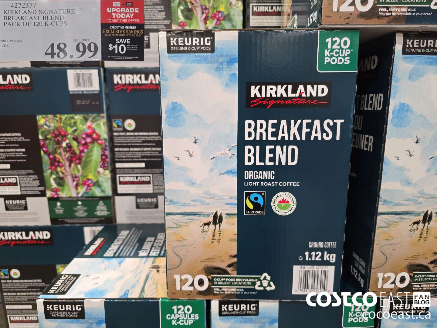4272377 KIRKLAND SIGNATURE BREAKFAST BLEND PACK OF 120 K-CUPS ($10.00 INSTANT SAVINGS EXPIRES ON 2025-09-28) $38.99