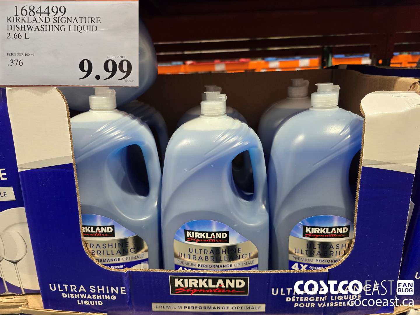 1684499 KIRKLAND SIGNATURE DISHWASHING LIQUID 2.66 L $9.99