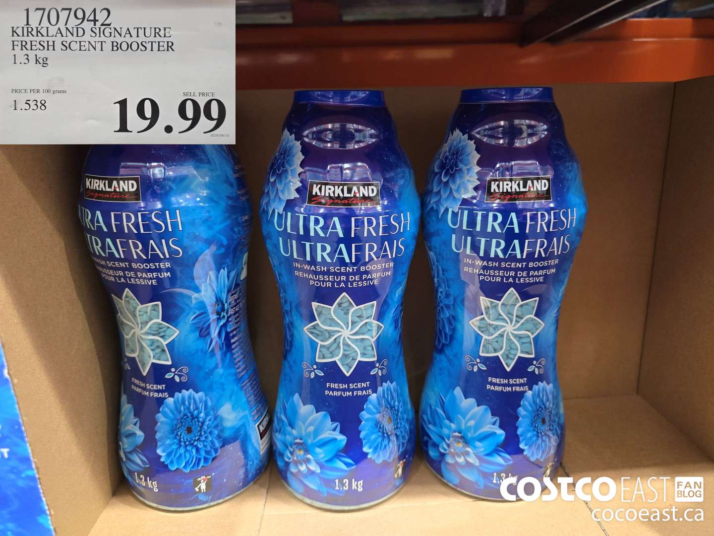 1707942 KIRKLAND SIGNATURE FRESH SCENT BOOSTER 1.3 KG $19.99