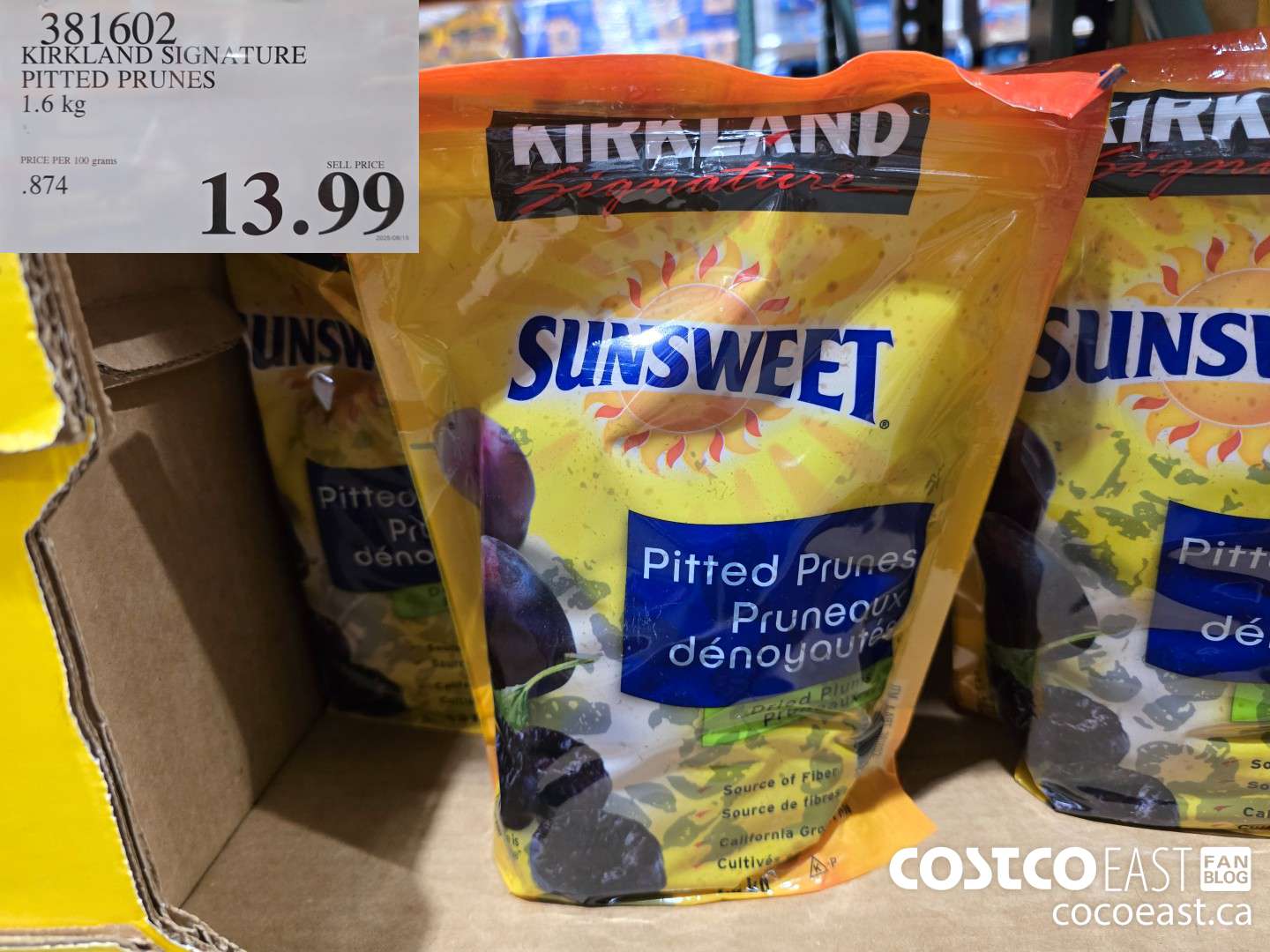 381602 KIRKLAND SIGNATURE PITTED PRUNES 1.6 KG $13.99