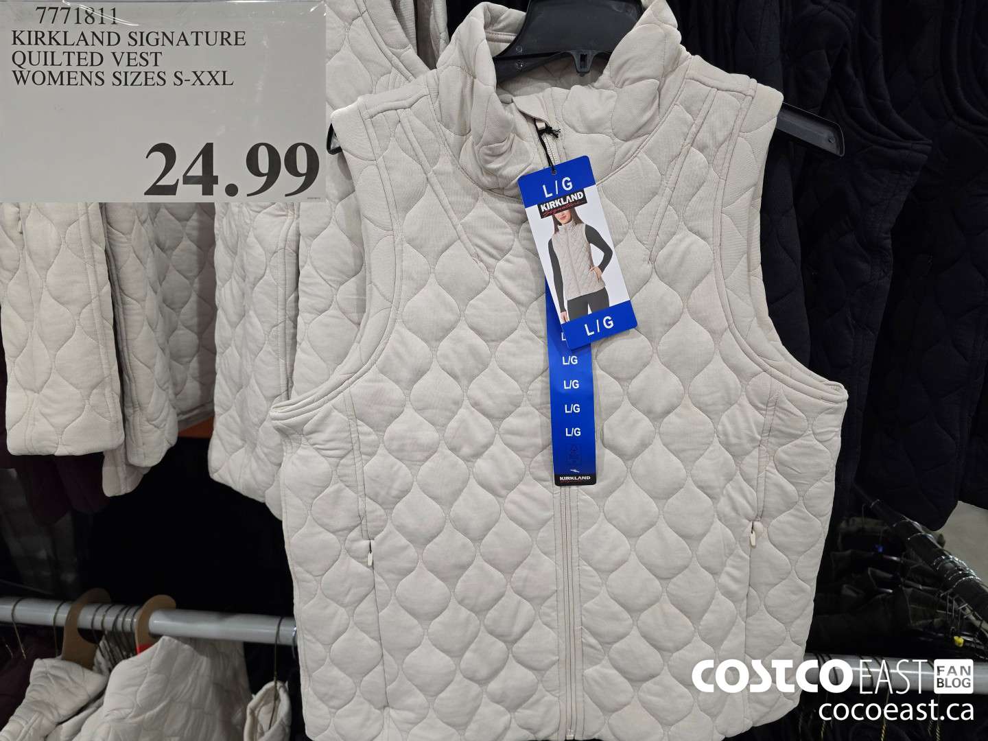 7771811 KIRKLAND SIGNATURE QUILTED VEST WOMENS SIZES S-XXL $24.99