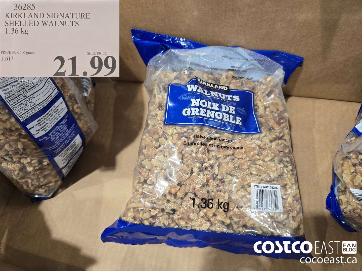 36285 KIRKLAND SIGNATURE SHELLED WALNUTS 1.36 KG $21.99