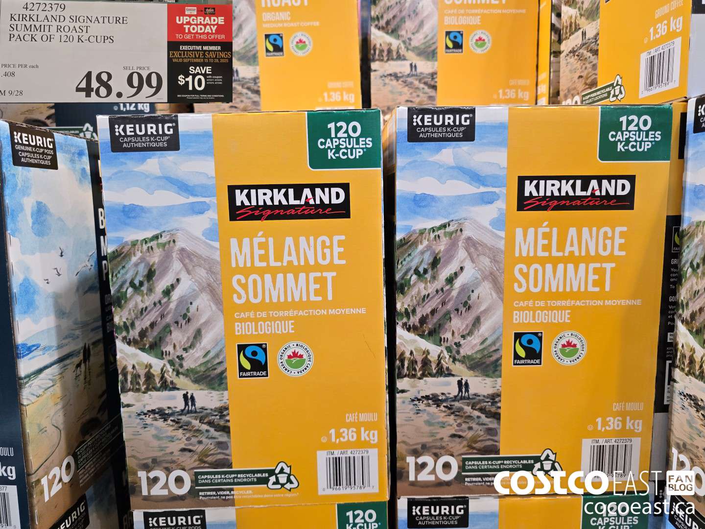 4272379 KIRKLAND SIGNATURE SUMMIT MEDIUM ROAST PACK OF 120 K-CUPS ($10.00 INSTANT SAVINGS EXPIRES ON 2025-09-28) $38.99