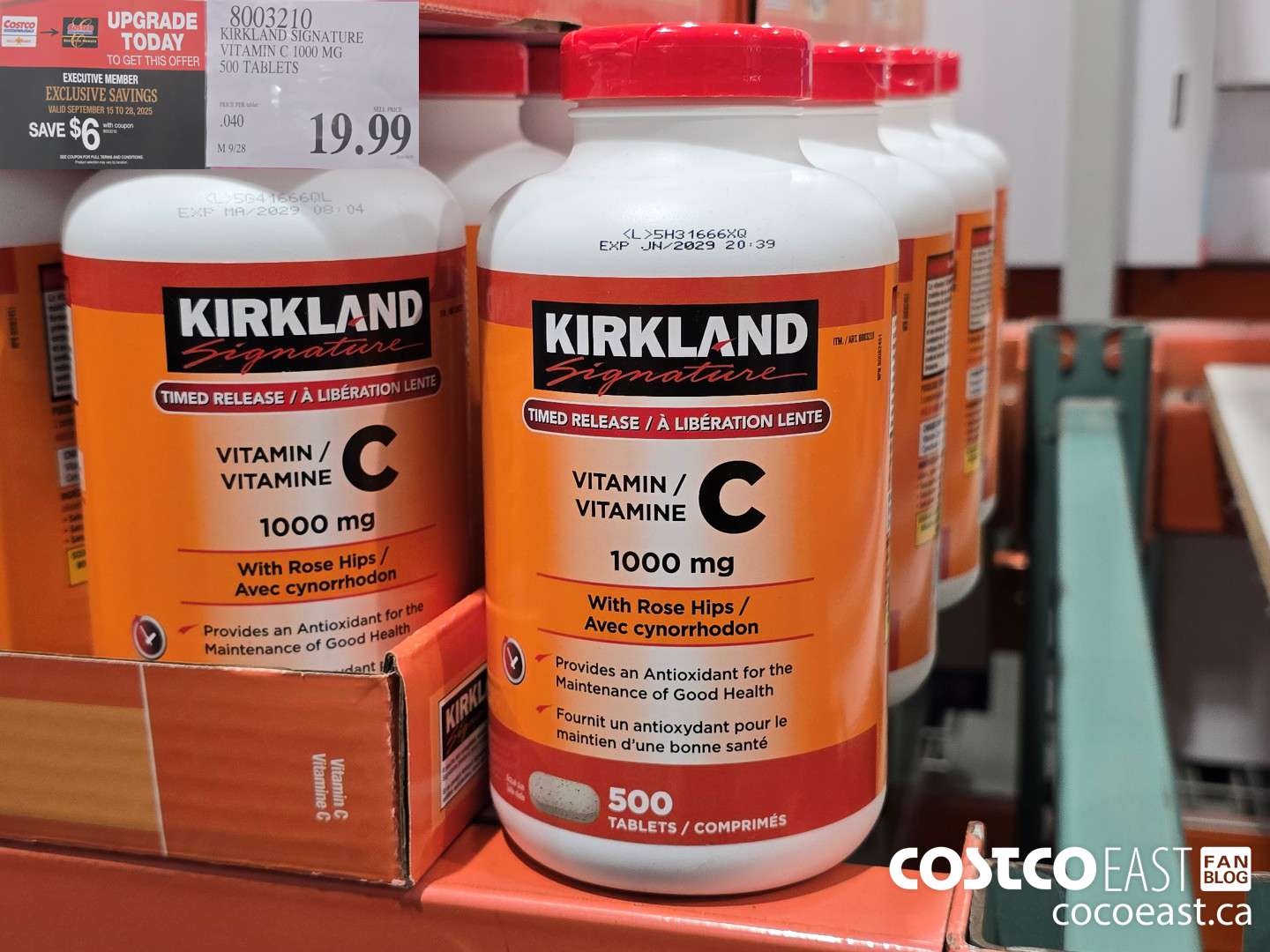 8003210 KIRKLAND SIGNATURE VITAMIN C 1000 MG 500 TABLETS ($6.00 INSTANT SAVINGS EXPIRES ON 2025-09-28) $13.99
