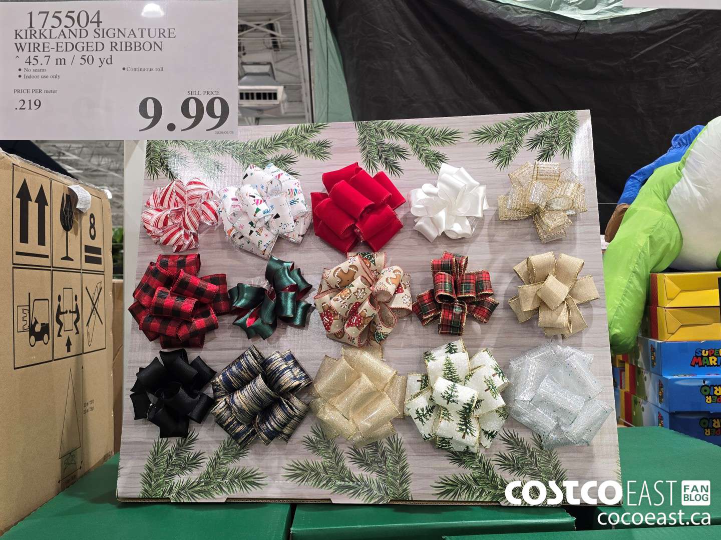 175504 KIRKLAND SIGNATURE WIRE-EDGED RIBBON 45.7 M / 50 YD $9.99