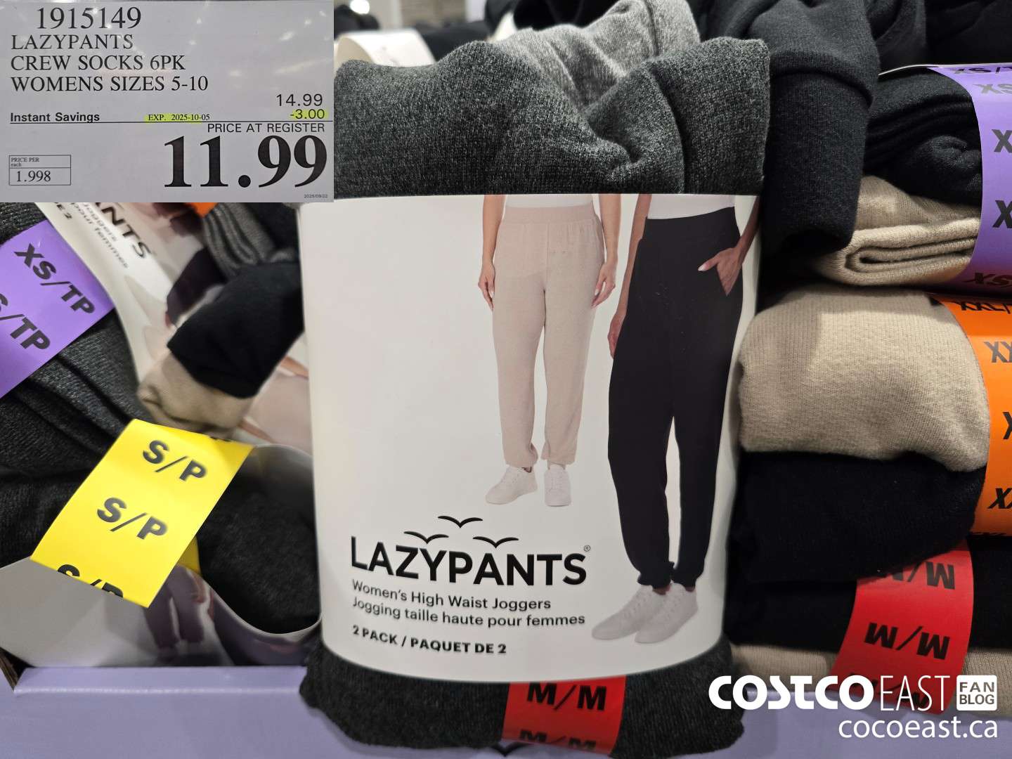 1915149 LAZYPANTS CREW SOCKS 6PK WOMENS SIZES 5-10 ($3.00 INSTANT SAVINGS EXPIRES ON 2025-10-05) $14.99