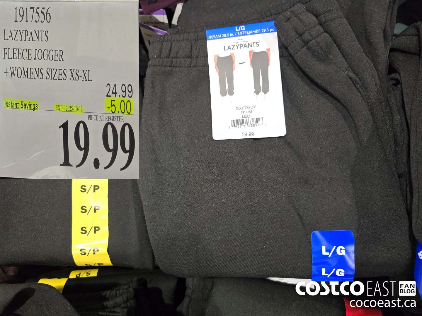 1917556 LAZYPANTS FLEECE JOGGER ‘ + WOMENS SIZES XS-XL ($5.00 INSTANT SAVINGS EXPIRES ON 2025-10-12) $19.99