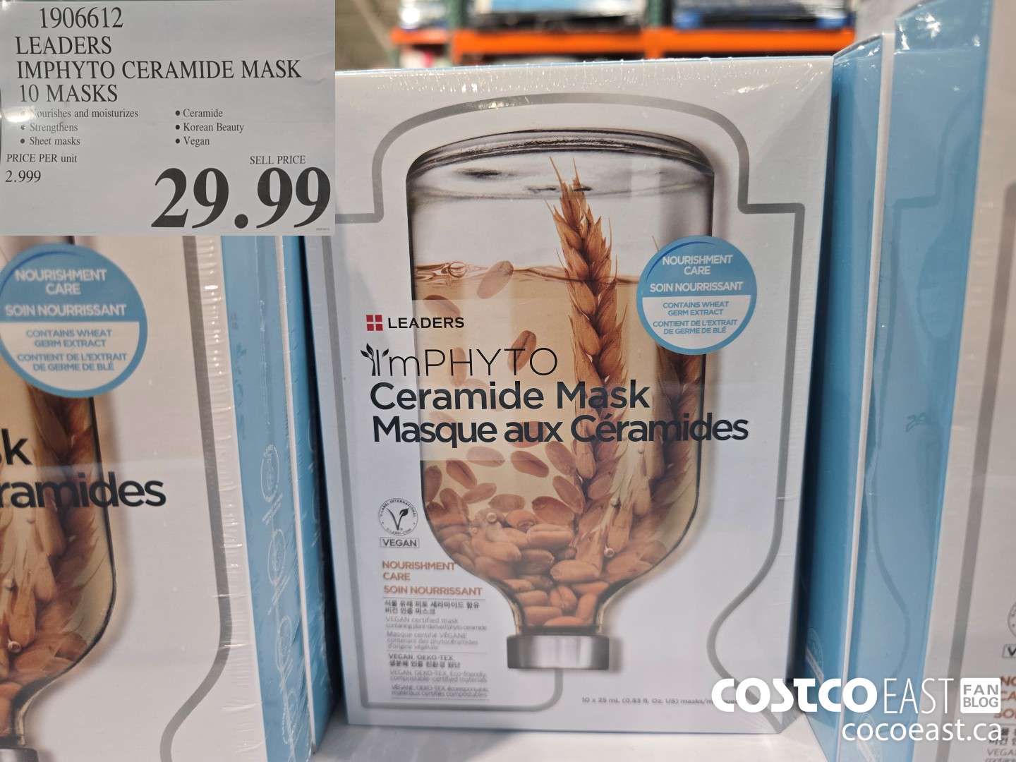 1906612 LEADERS IMPHYTO CERAMIDE MASK 10 MASKS $29.99