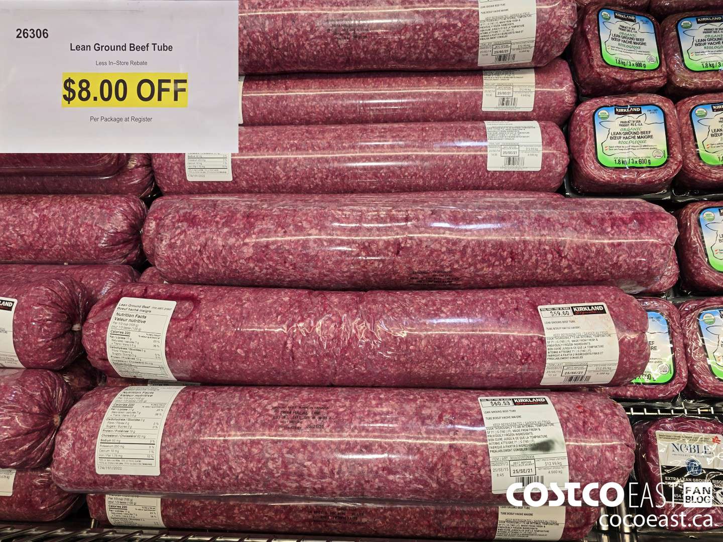 26306 LEAN GROUND BEEF TUBE ($80.00 INSTANT SAVINGS)
