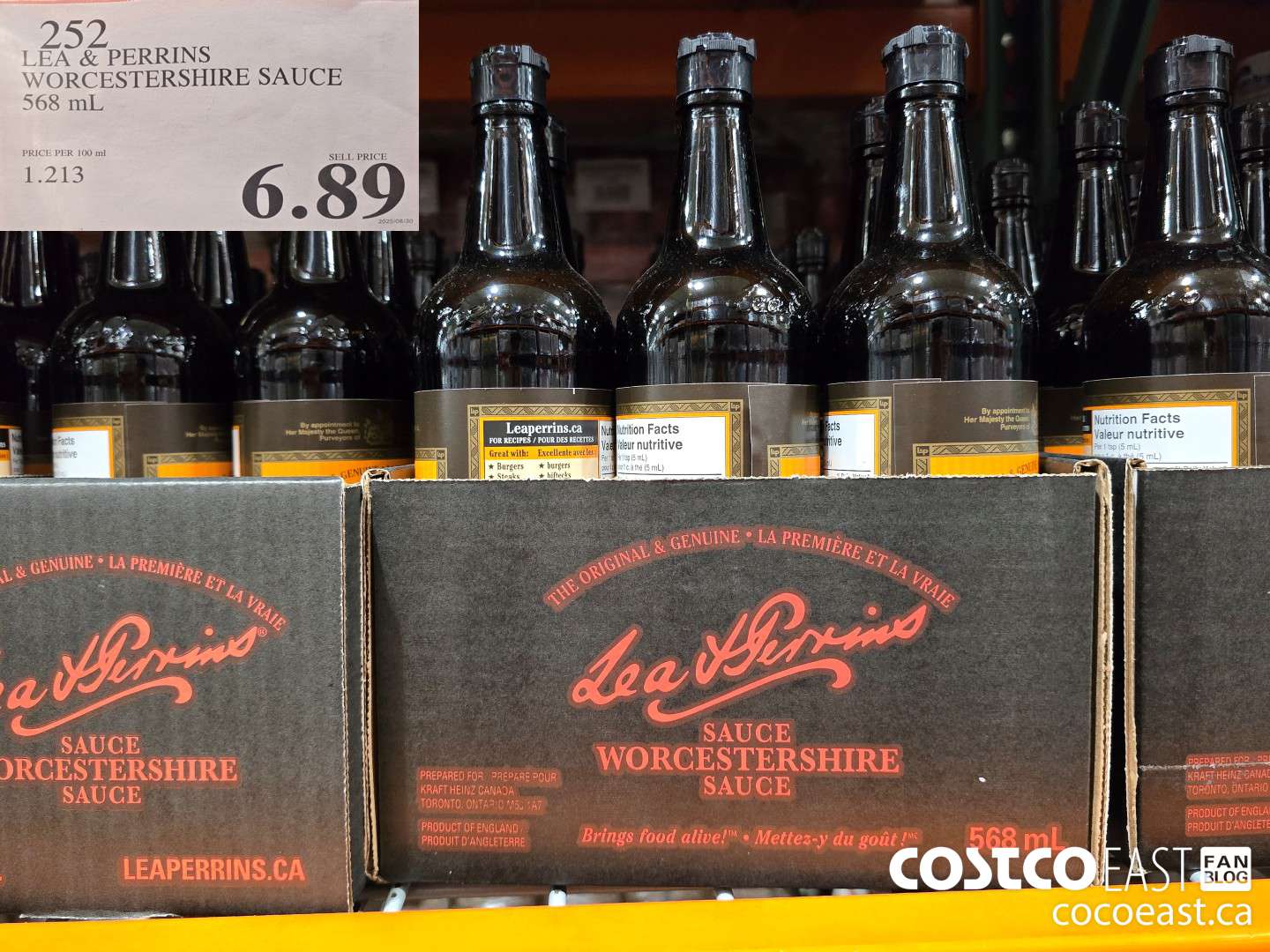 252 LEA & PERRINS WORCESTERSHIRE SAUCE 568 ML $6.89