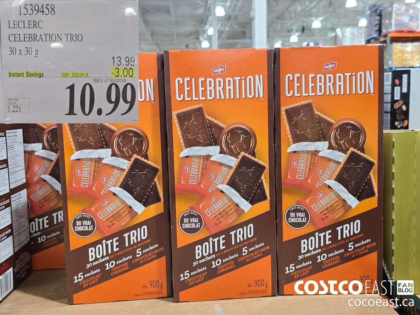 1539458 LECLERC CELEBRATION TRIO 30 x 30g ($3.00 INSTANT SAVINGS EXPIRES ON 2025-09-28) $10.99