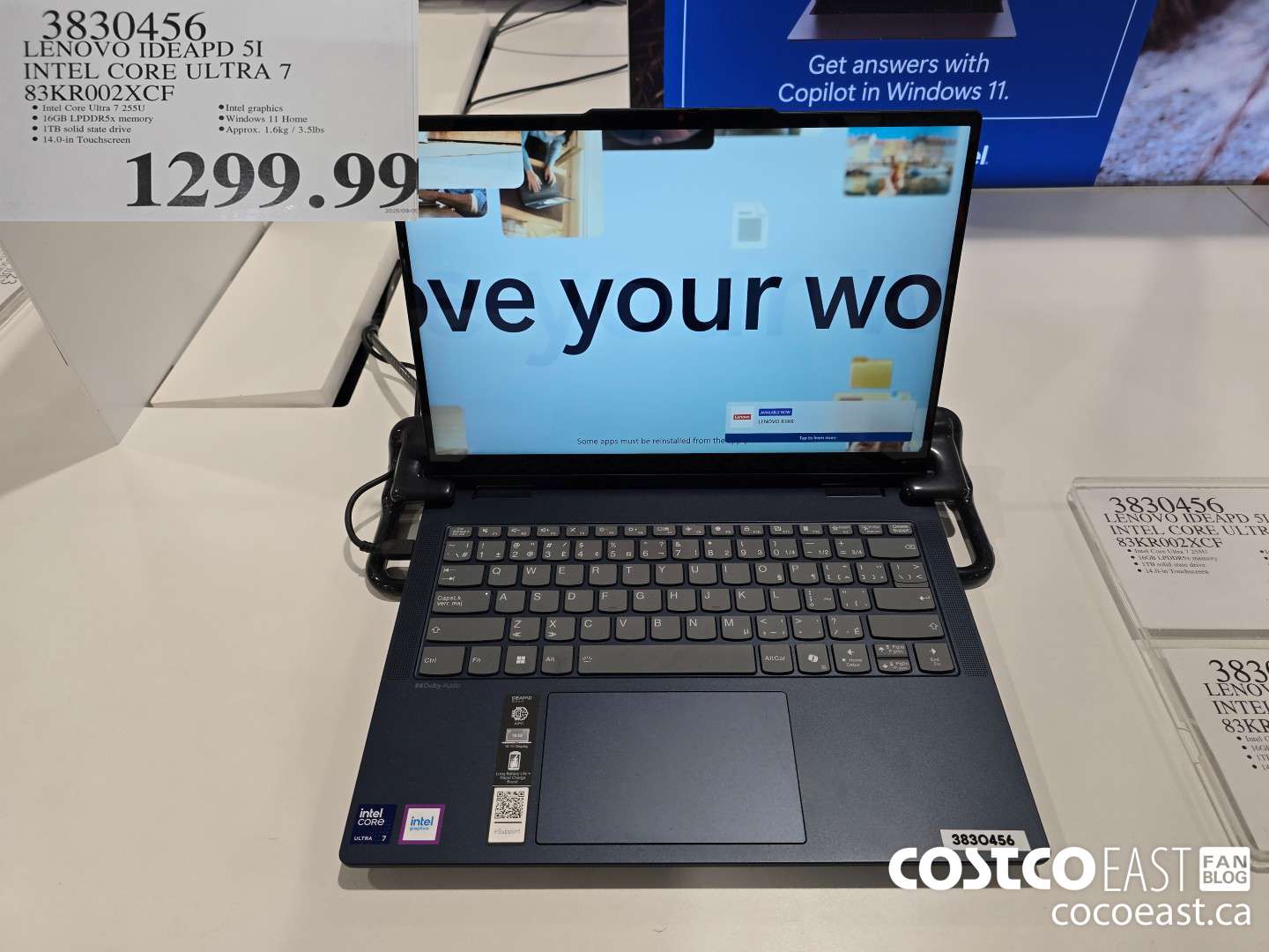 3830456 LENOVO IDEAPD 5I INTEL CORE ULTRA 7 83KR002XCF $1299.99