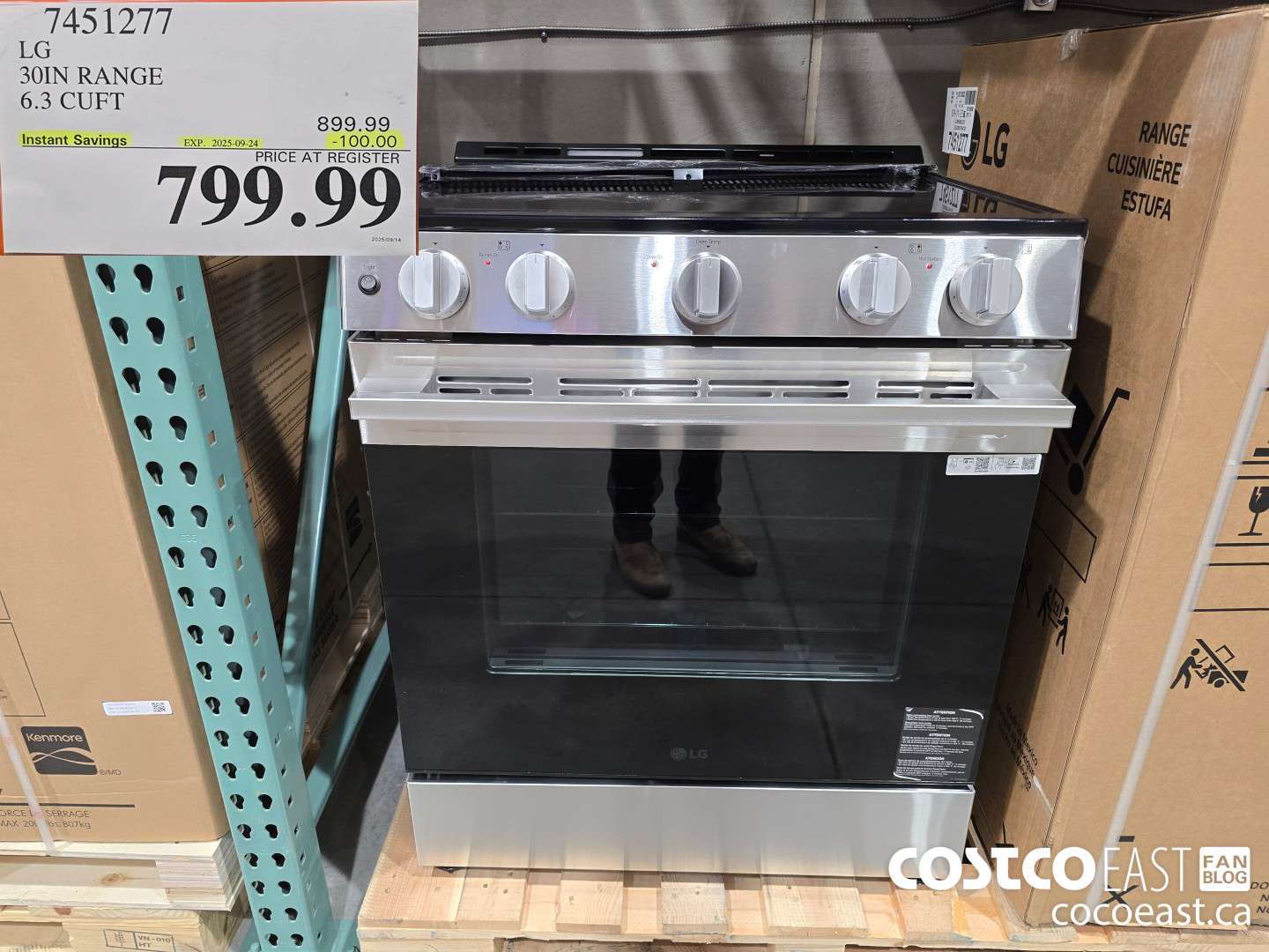 7451277 LG 30IN RANGE 6:3 CUFT ($100.00 INSTANT SAVINGS EXPIRES ON 2025-09-24) $799.99