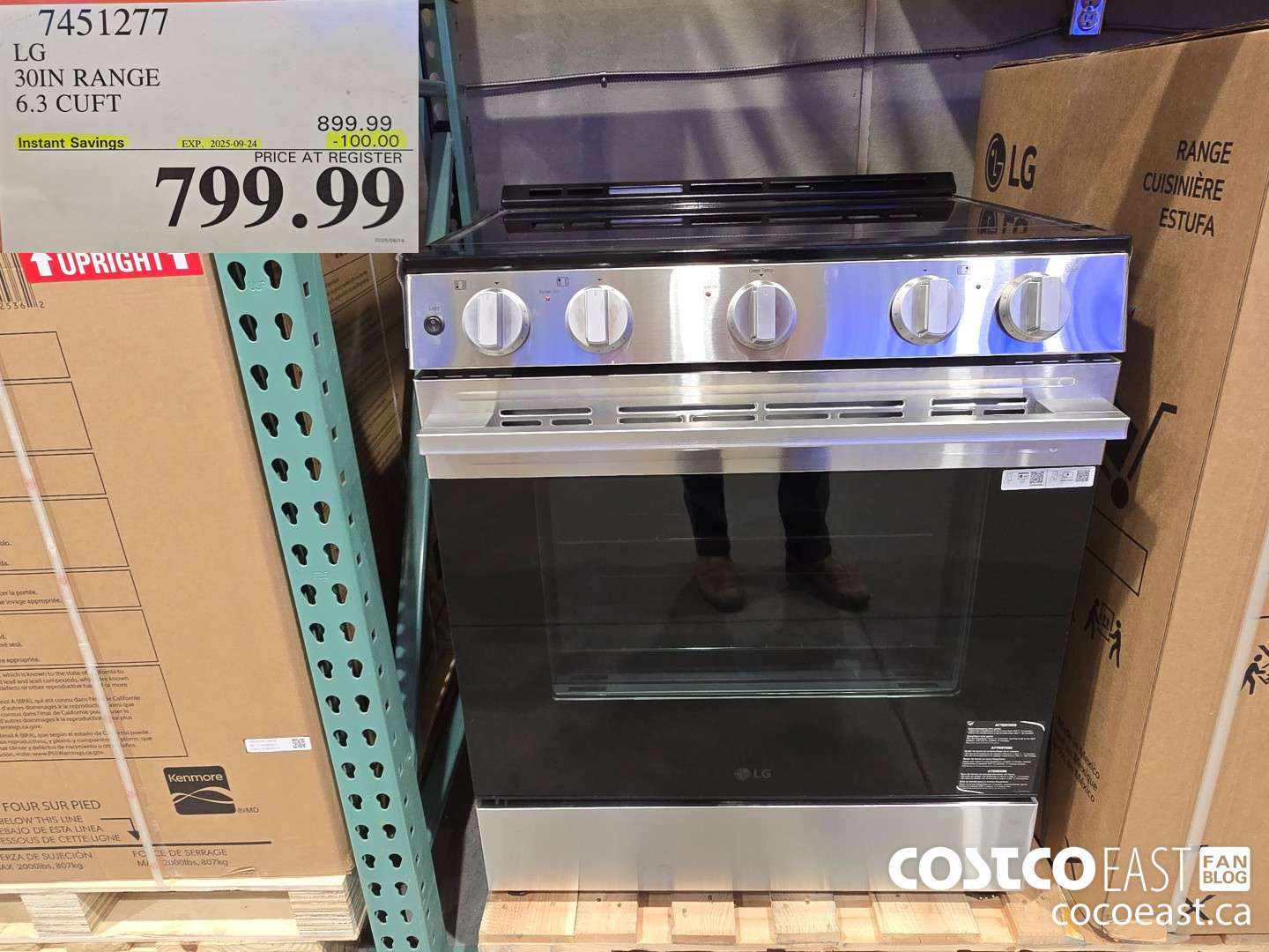 7451277 LG 30IN RANGE 6:3 CUFT ($100.00 INSTANT SAVINGS EXPIRES ON 2025-09-24) $799.99