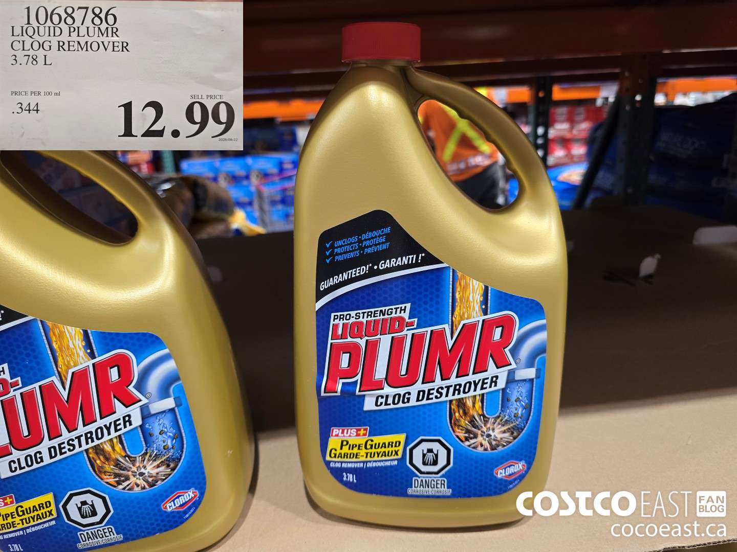 1068786 LIQUID PLUMR CLOG REMOVER 3.78 L $12.99