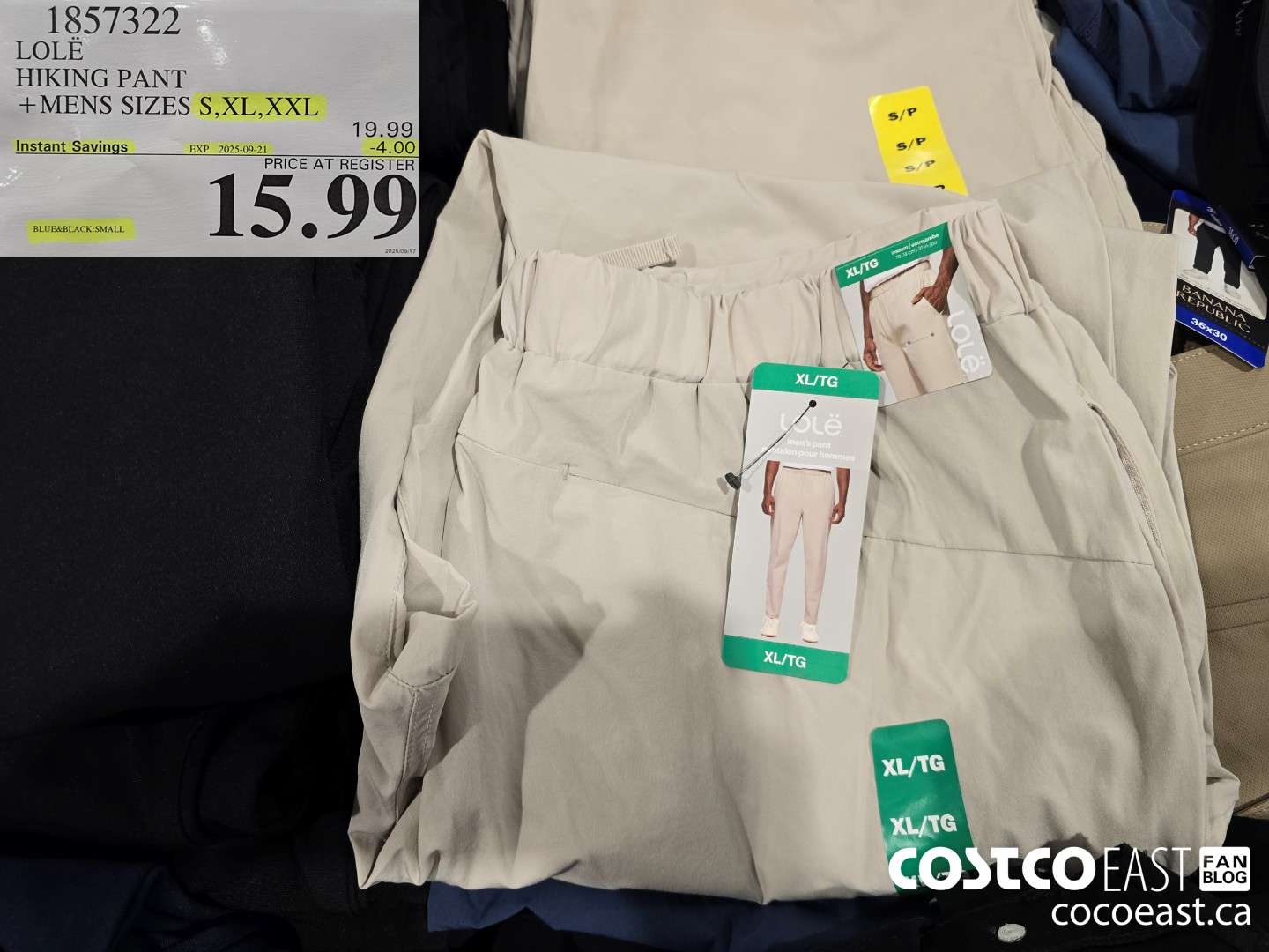 1857322 LOLE HIKING PANT +MENS SIZES S, XL, XXL ($4.00 INSTANT SAVINGS EXPIRES ON 2025-09-21) $15.99