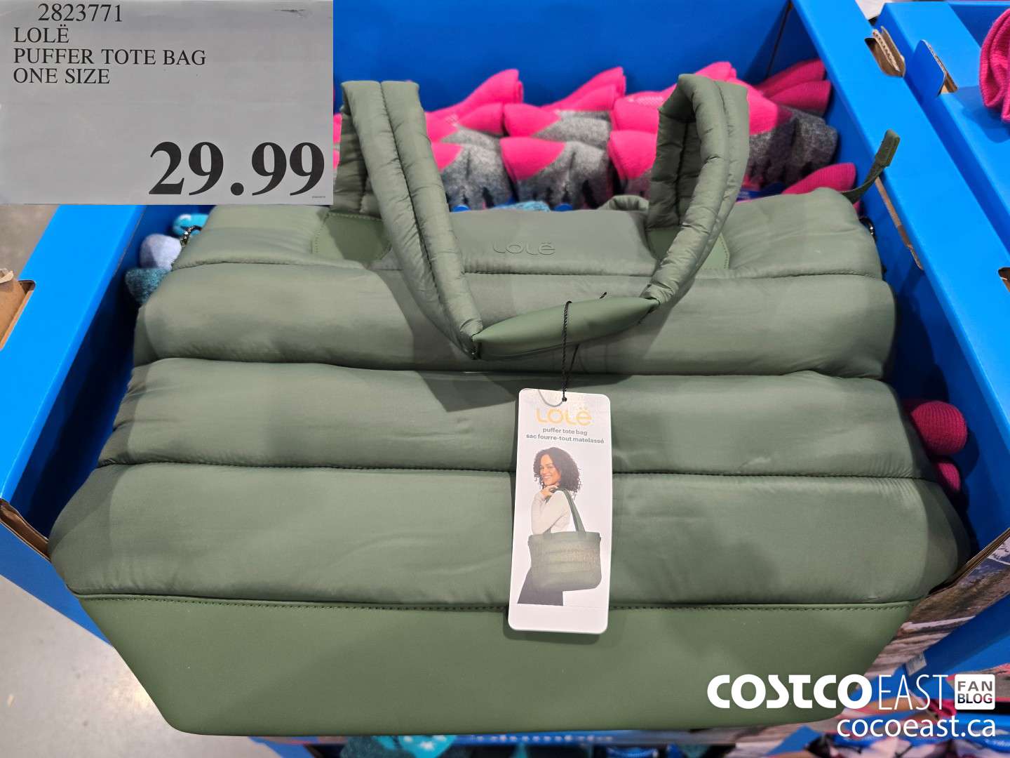 2823771 LOLE PUFFER TOTE BAG ONE SIZE  $29.99