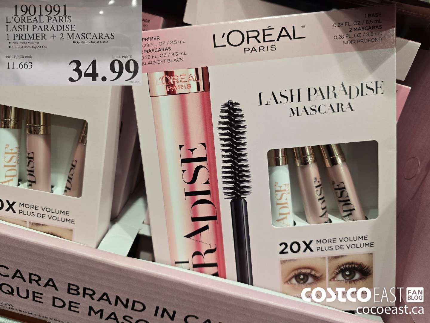 1901991 L'OREAL PARIS LASH PARADISE 1 primer + 2 mascaras $34.99