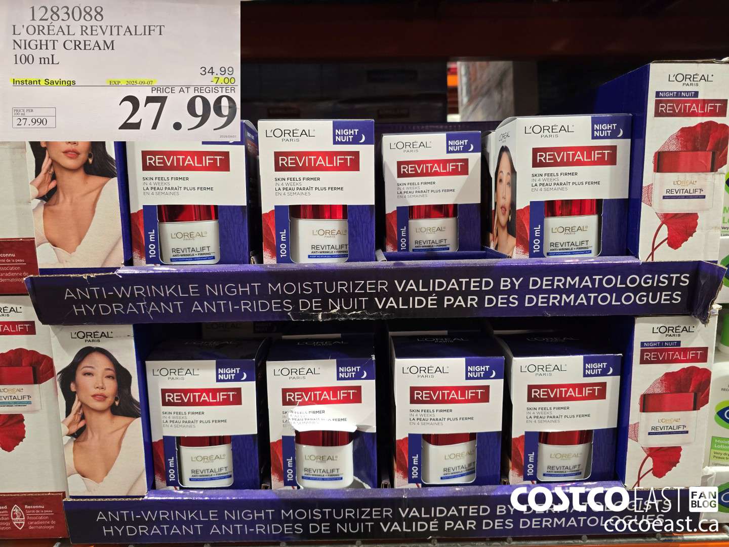 1283088 L'OREAL REVITALIFT NIGHT CREAM 100 mL ($7.00 INSTANT SAVINGS EXPIRES ON 2025-09-07) $27.99