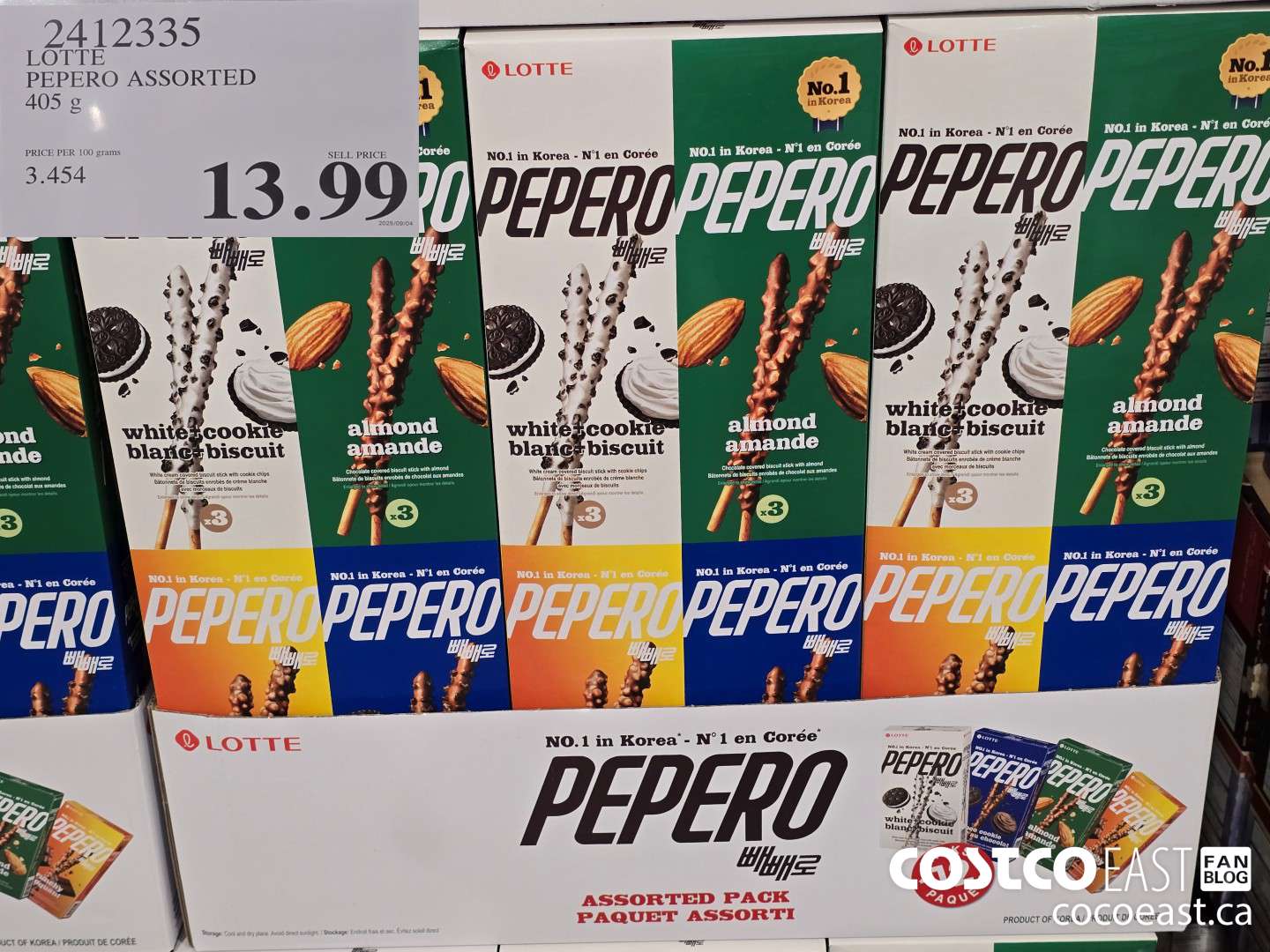 2412335 LOTTE PEPERO ASSORTED 405 g $13.99