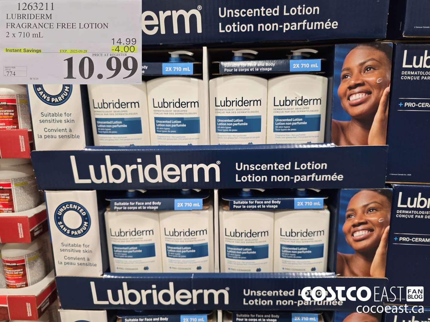 1263211 LUBRIDERM FRAGRANCE FREE LOTION 2 X 710 ML ($4.00 INSTANT SAVINGS EXPIRES ON 2025-09-28) $10.99